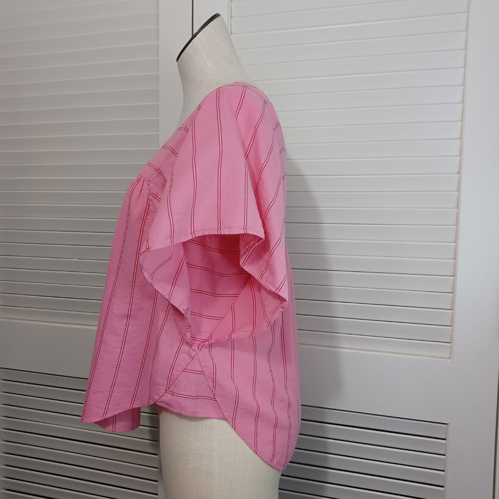 Madewell Cecelia Pink Stripe Butterfly Top - Picture 7 of 12
